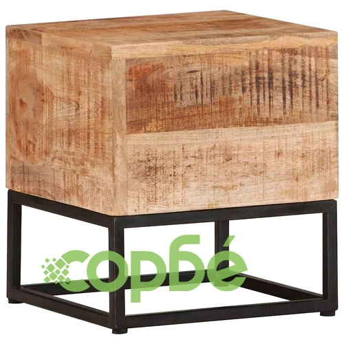 Странична маса, 30x30x33 см, грубо мангово дърво ➤ топ цена ➤ sorbe.bg