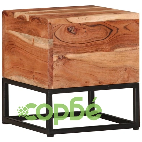 Странична маса, 30x30x33 см, акациево дърво масив ➤ топ цена ➤ sorbe.bg