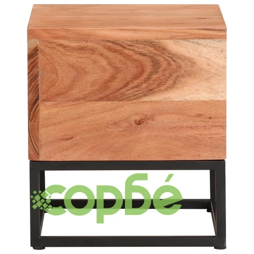 Странична маса, 30x30x33 см, акациево дърво масив ➤ топ цена ➤ sorbe.bg