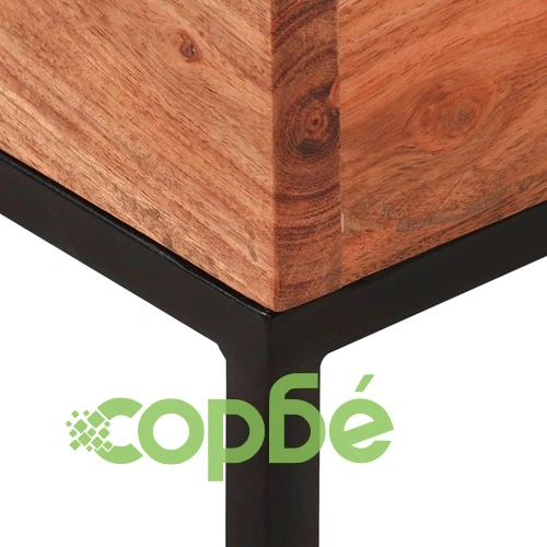 Странична маса, 30x30x33 см, акациево дърво масив ➤ топ цена ➤ sorbe.bg