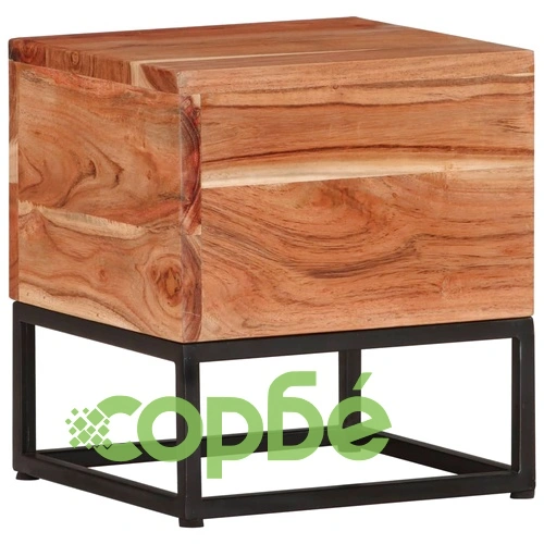 Странична маса, 30x30x33 см, акациево дърво масив ➤ топ цена ➤ sorbe.bg