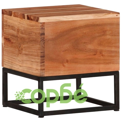 Странична маса, 30x30x33 см, акациево дърво масив ➤ топ цена ➤ sorbe.bg