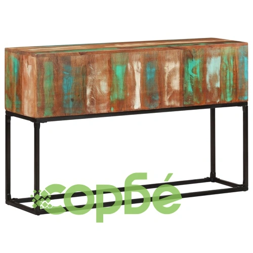 Конзолна маса, 120x30x75 cм, регенерирано дърво масив ➤ топ цена ➤ sorbe.bg