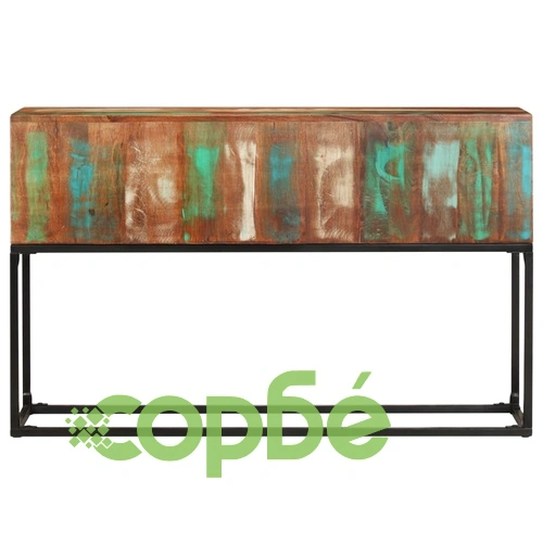 Конзолна маса, 120x30x75 cм, регенерирано дърво масив ➤ топ цена ➤ sorbe.bg