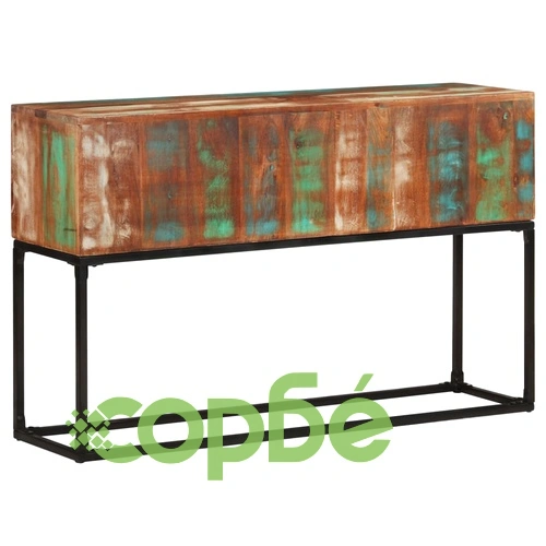 Конзолна маса, 120x30x75 cм, регенерирано дърво масив ➤ топ цена ➤ sorbe.bg