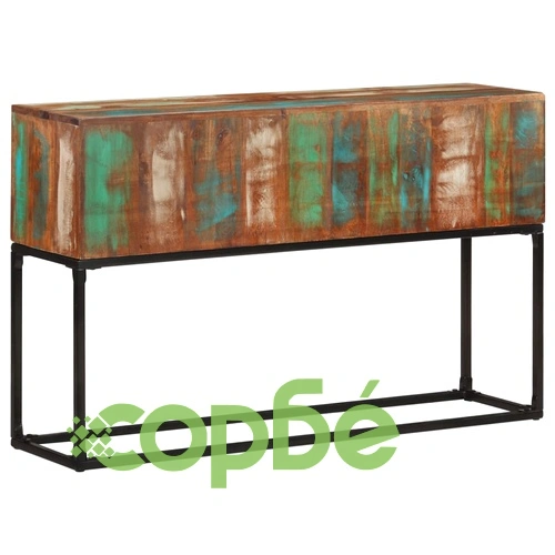 Конзолна маса, 120x30x75 cм, регенерирано дърво масив ➤ топ цена ➤ sorbe.bg