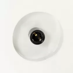 Индустриална пенделна лампа, 42 см, бяла, E27