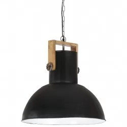 Индустриална пенделна лампа 25 W черна кръгла манго 52 см E27