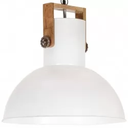 Индустриална пенделна лампа 25 W бяла кръгла манго 52 см E27