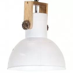 Индустриална пенделна лампа 25 W бяла кръгла манго 32 см E27