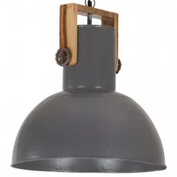Индустриална пенделна лампа 25 W сива кръгла манго 42 см E27