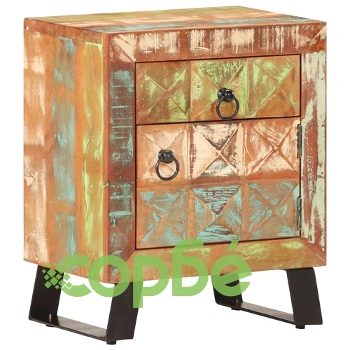 Нощно шкафче, 40х30х50 см, регенерирано дърво масив ➤ топ цена ➤ sorbe.bg