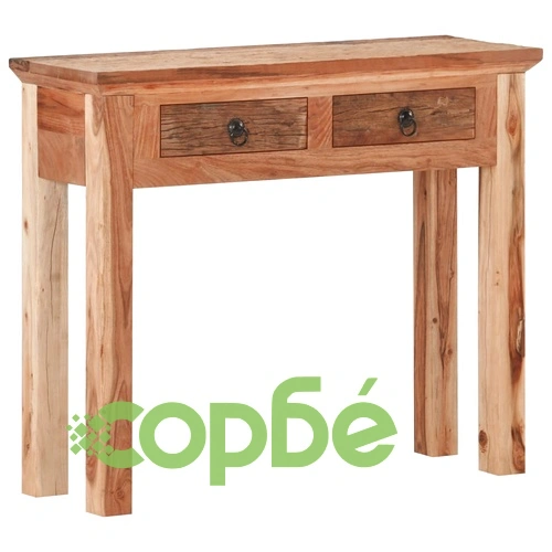 Конзолна маса, 90,5x30x75 см, акация и регенерирано дърво масив ➤ топ цена ➤ sorbe.bg