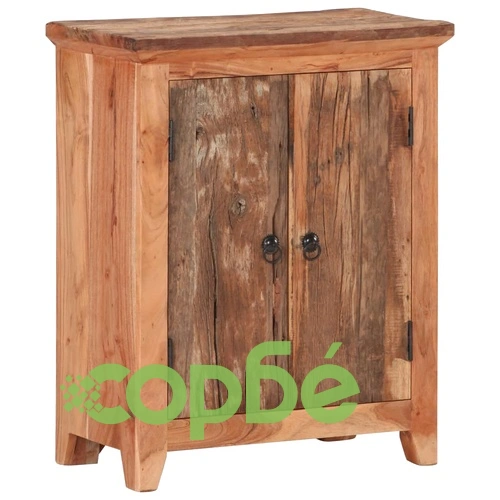 Бюфет, 60x33x75 см, акациево дърво масив и регенерирано дърво ➤ топ цена ➤ sorbe.bg
