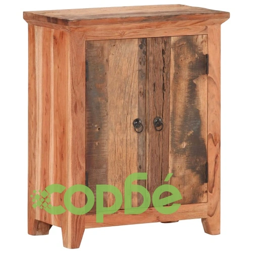 Бюфет, 60x33x75 см, акациево дърво масив и регенерирано дърво ➤ топ цена ➤ sorbe.bg