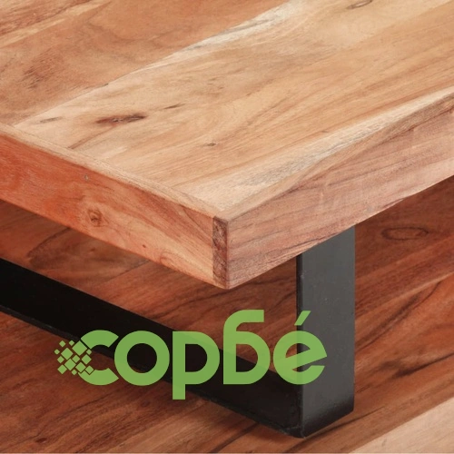 Комплект маси за кафе, 2 части, акациево дърво масив ➤ топ цена ➤ sorbe.bg