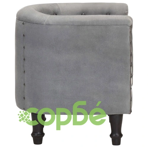 Фотьойл, черен, естествена кожа и мангово дърво масив ➤ топ цена ➤ sorbe.bg