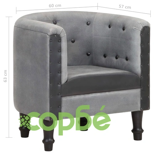 Фотьойл, черен, естествена кожа и мангово дърво масив ➤ топ цена ➤ sorbe.bg