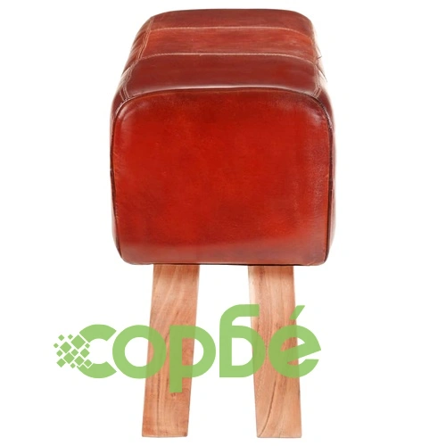 Гимнастически кон, 120 см, кафяв, естествена кожа и манго масив ➤ топ цена ➤ sorbe.bg