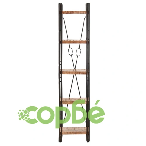 Библиотека с 5 рафта, 40x30x180 см, манго масив ➤ топ цена ➤ sorbe.bg