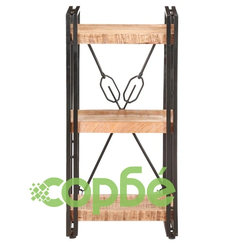 Библиотека с 3 рафта, 40x30x80 см, манго масив ➤ топ цена ➤ sorbe.bg