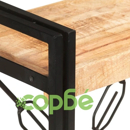 Библиотека с 3 рафта, 90x30x80 см, манго масив ➤ топ цена ➤ sorbe.bg