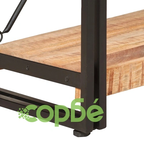 Библиотека с 3 рафта, 90x30x80 см, манго масив ➤ топ цена ➤ sorbe.bg