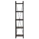 Библиотека с 5 рафта, черна, 40x30x180 см, манго масив