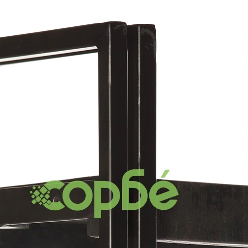 Библиотека с 3 рафта, черна, 90x30x80 см, манго масив ➤ топ цена ➤ sorbe.bg