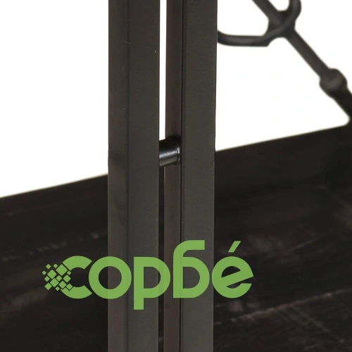 Библиотека с 3 рафта, черна, 90x30x80 см, манго масив ➤ топ цена ➤ sorbe.bg