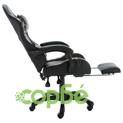 Геймърски стол подложка за крака черно/камуфлаж изкуствена кожа ➤ топ цена ➤ sorbe.bg