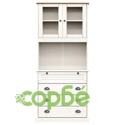 Висок шкаф VIGO, бял, 80x40x176 см, бор масив ➤ топ цена ➤ sorbe.bg