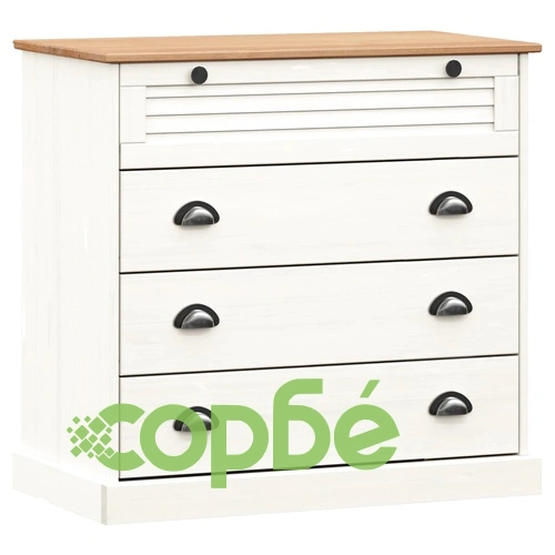 Висок шкаф VIGO, бял, 80x40x176 см, бор масив ➤ топ цена ➤ sorbe.bg