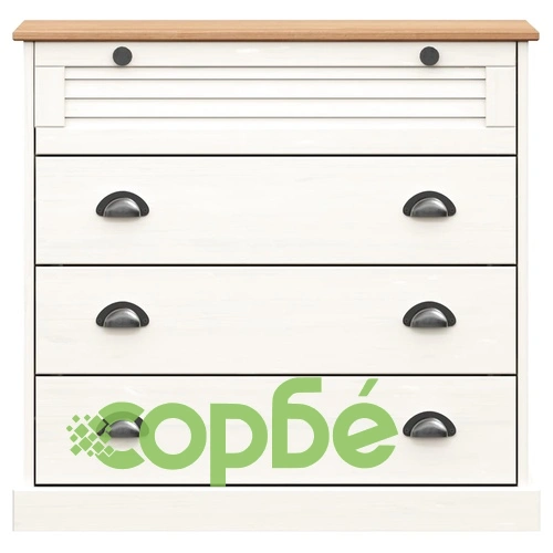 Висок шкаф VIGO, бял, 80x40x176 см, бор масив ➤ топ цена ➤ sorbe.bg