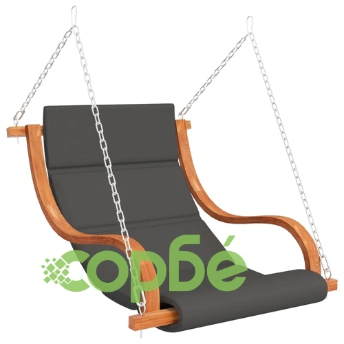Стол-люлка с възглавница и сенник, масивно дърво смърч ➤ топ цена ➤ sorbe.bg