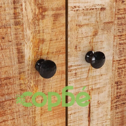 Комплект мебели за баня, 2 части, масивна мангова дървесина ➤ топ цена ➤ sorbe.bg