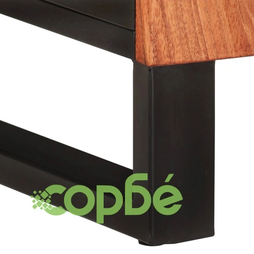 Комплект мебели за баня, 2 части, масивна акациева дървесина ➤ топ цена ➤ sorbe.bg