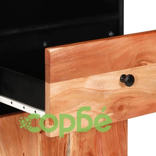 Комплект мебели за баня, 3 части, масивна акациева дървесина ➤ топ цена ➤ sorbe.bg