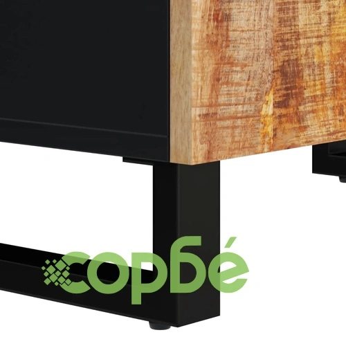 Комплект мебели за баня, 4 части, масивна мангова дървесина ➤ топ цена ➤ sorbe.bg