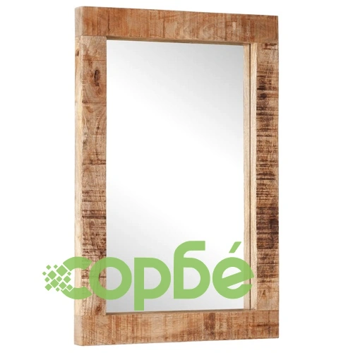 Комплект мебели за баня, 4 части, масивна мангова дървесина ➤ топ цена ➤ sorbe.bg