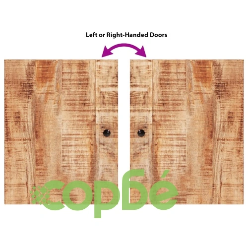 Комплект мебели за баня, 4 части, масивна мангова дървесина ➤ топ цена ➤ sorbe.bg