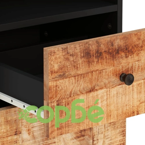 Комплект мебели за баня, 4 части, масивна мангова дървесина ➤ топ цена ➤ sorbe.bg