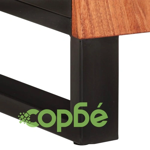 Комплект мебели за баня, 4 части, масивна акациева дървесина ➤ топ цена ➤ sorbe.bg