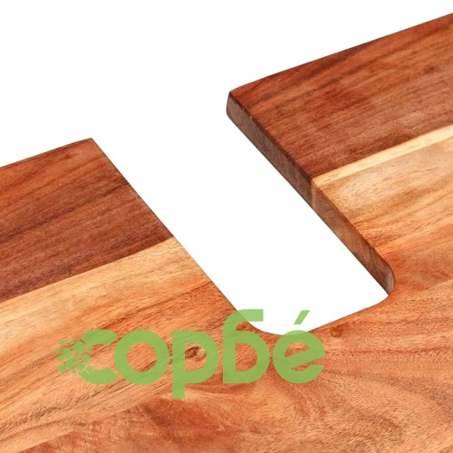 Комплект мебели за баня, 4 части, масивна акациева дървесина ➤ топ цена ➤ sorbe.bg