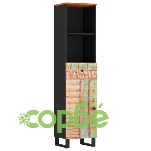 Комплект мебели за баня 4 части масивна регенерирана дървесина ➤ топ цена ➤ sorbe.bg
