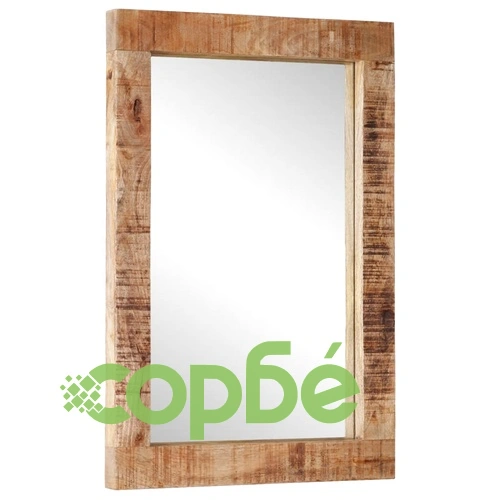 Комплект мебели за баня, 5 части, масивна мангова дървесина ➤ топ цена ➤ sorbe.bg