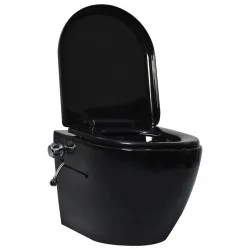Окачена тоалетна без ръбове със скрито казанче черна керамика 