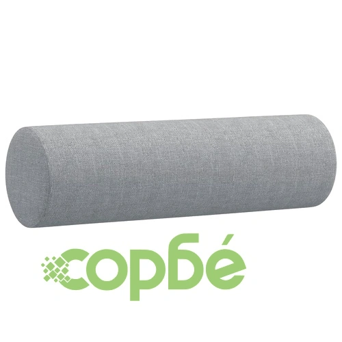 2-местен диван с декоративни възглавници светлосив 120 см плат ➤ топ цена ➤ sorbe.bg