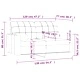 2-местен диван с декоративни възглавници кремав 120 см плат