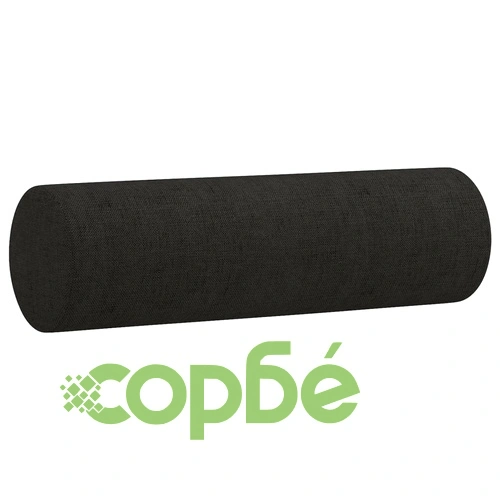 2-местен диван с декоративни възглавници черен 140 см плат ➤ топ цена ➤ sorbe.bg